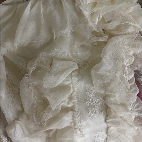 Cream Ruffled Blouse ASOS luxe - Picture 4 of 5